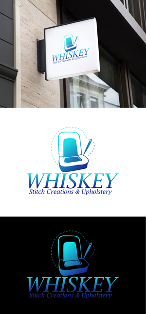 Logo Design by fly  design for Whiskey Stitch Creation & Upholstery | Design: #35464369