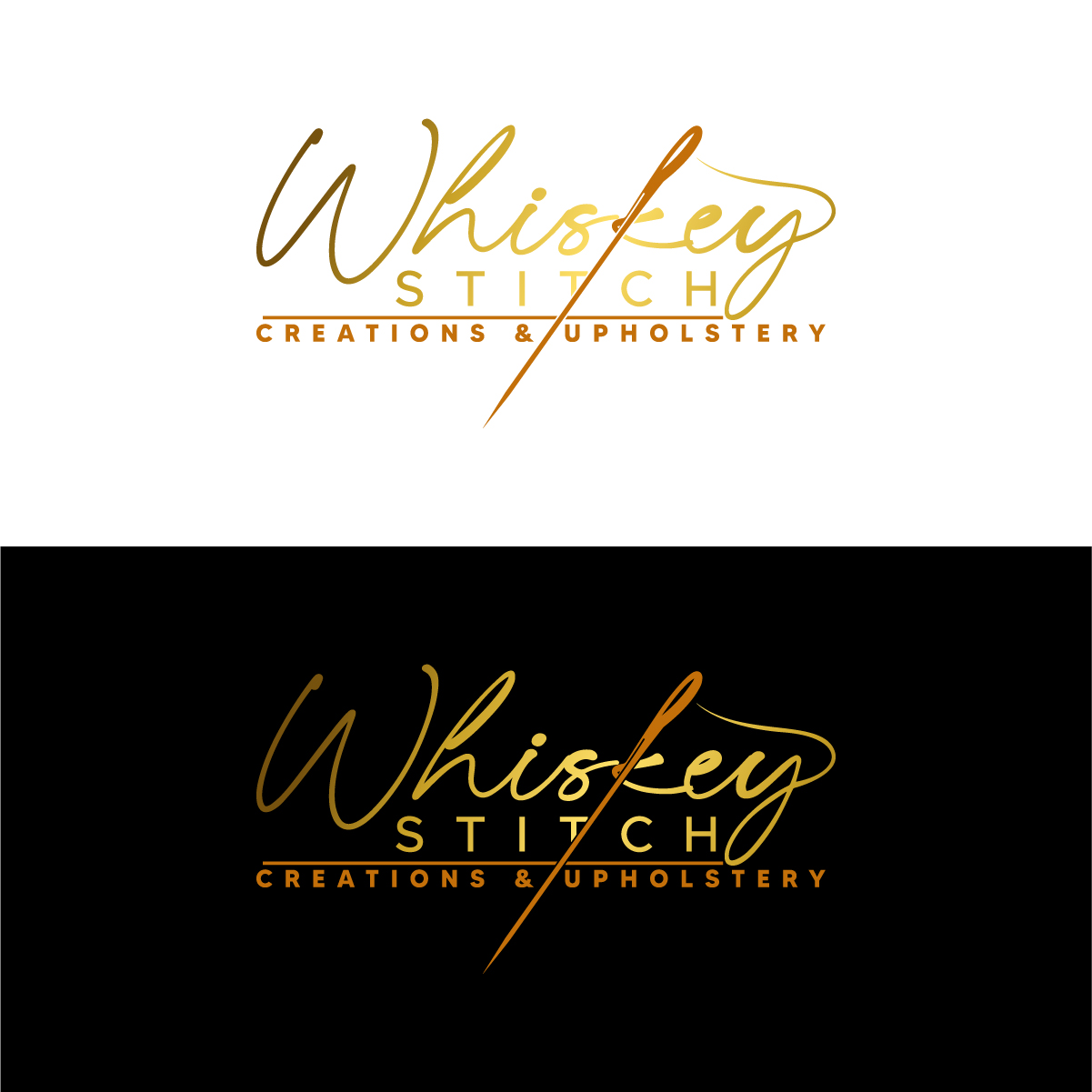 Logo Design by fly  design for Whiskey Stitch Creation & Upholstery | Design #35464377