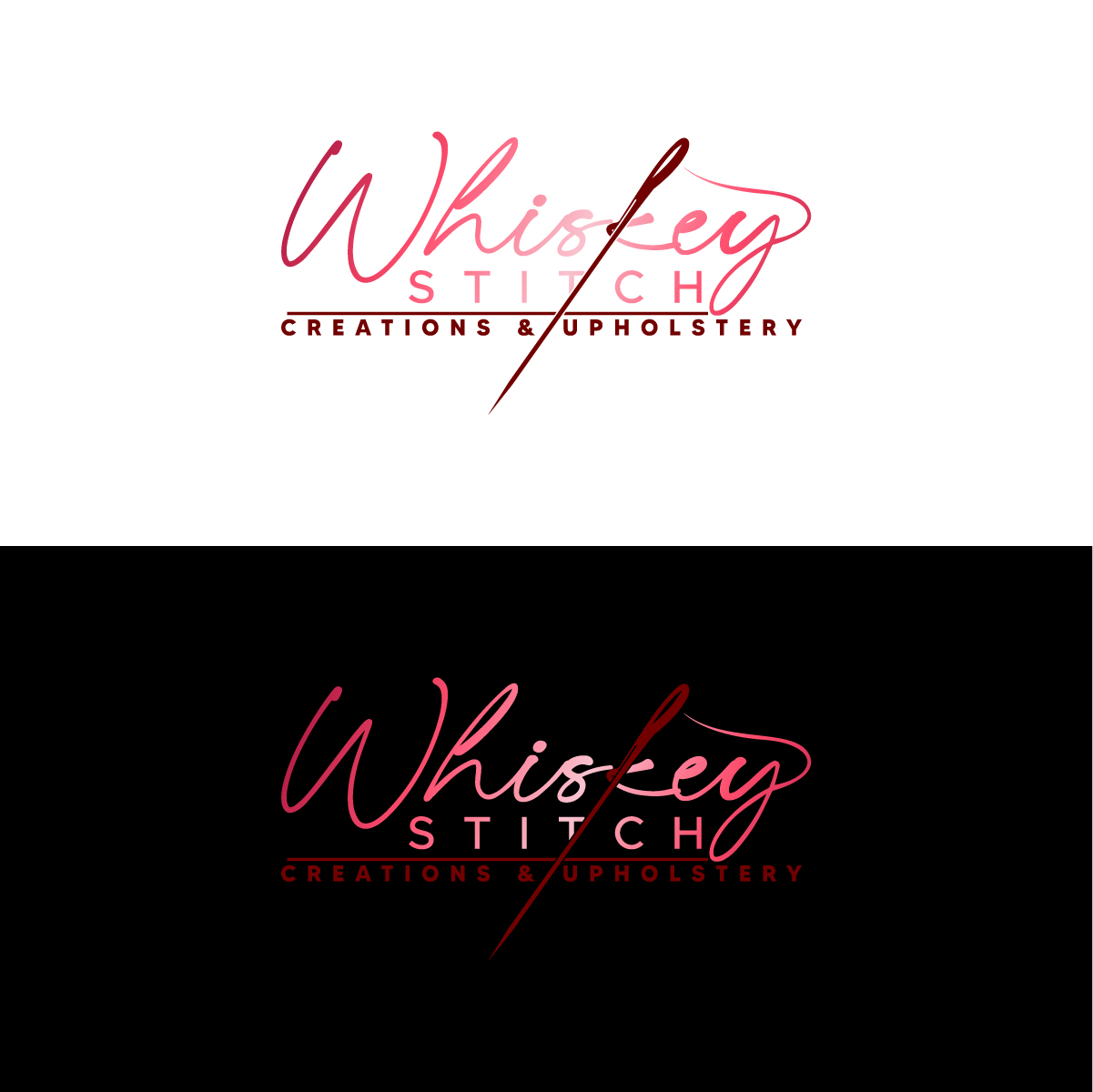Logo Design by fly  design for Whiskey Stitch Creation & Upholstery | Design #35464378
