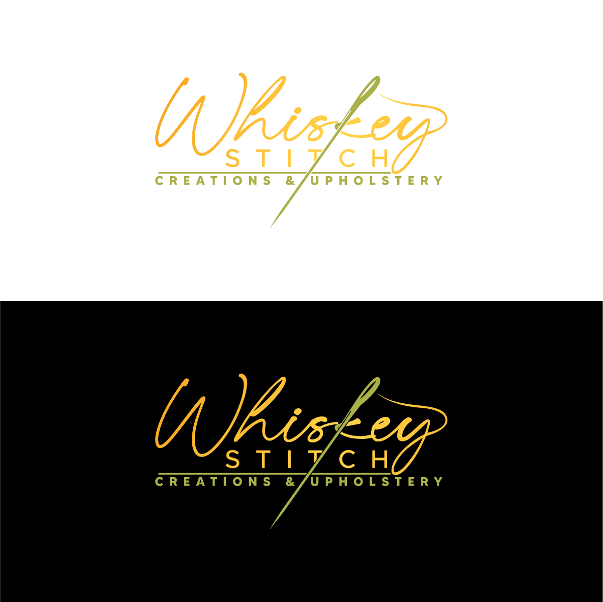 Logo Design by fly  design for Whiskey Stitch Creation & Upholstery | Design #35464379