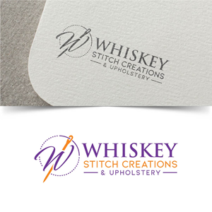 Logo Design by fly  design for Whiskey Stitch Creation & Upholstery | Design: #35472117