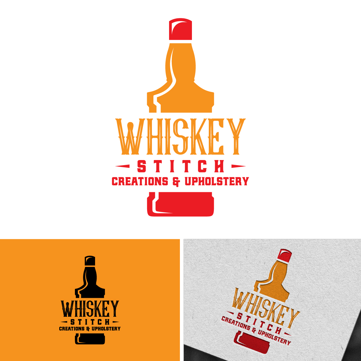 Logo Design by DesignLima for Whiskey Stitch Creation & Upholstery | Design #35453306