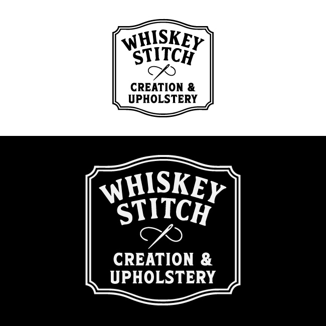 Logo Design by adja for Whiskey Stitch Creation & Upholstery | Design #35453226