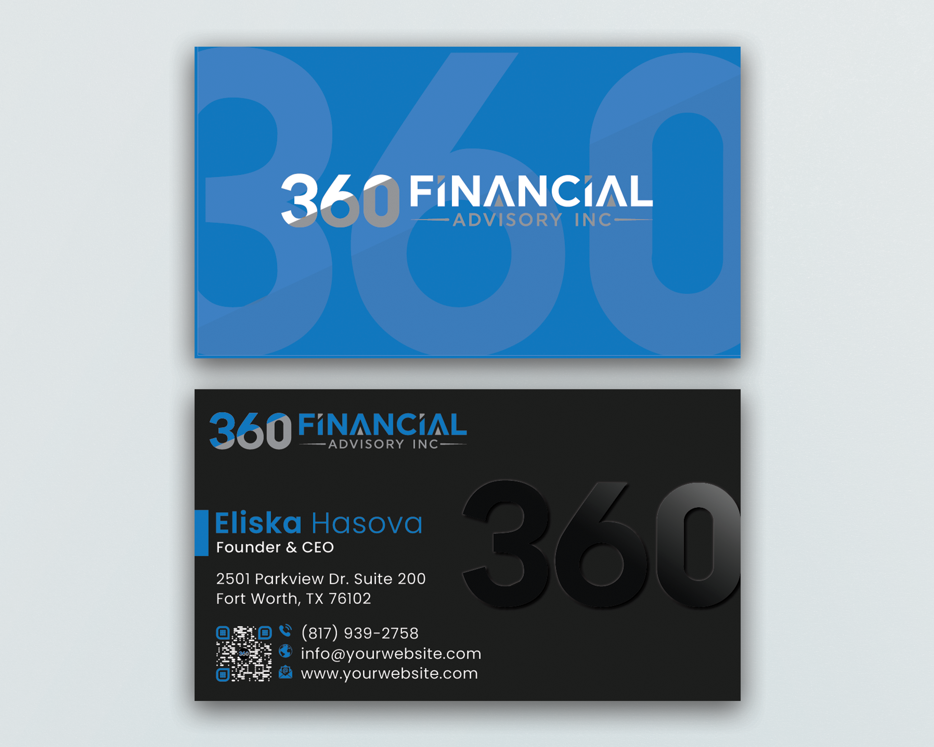 Visitenkarten-Design von DesignerShahadat für ThreeSixty Financial Advisory Inc. | Design #35456920