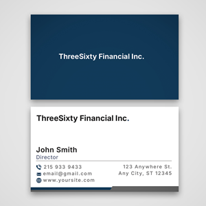 Business Card Design by Majed D for ThreeSixty Financial Advisory Inc. | Design: #35475380