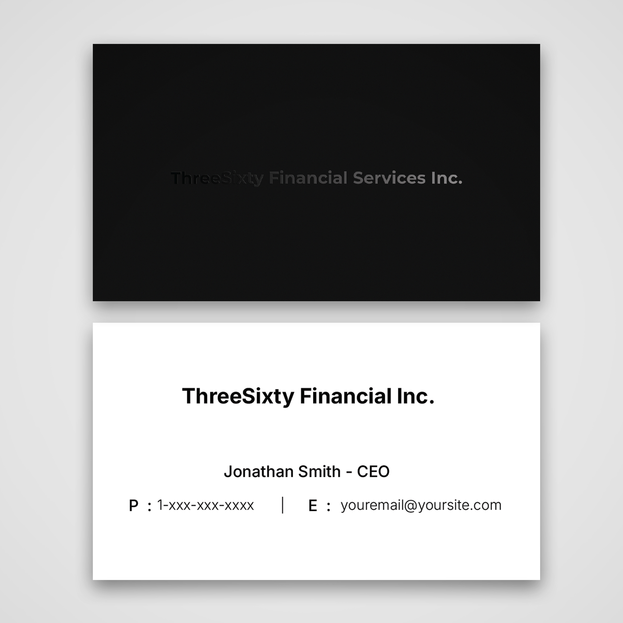 Business Card Design by Majed D for ThreeSixty Financial Advisory Inc. | Design #35492898