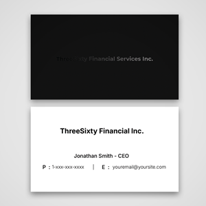 Business Card Design by Majed D for ThreeSixty Financial Advisory Inc. | Design: #35492898