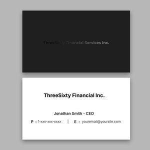 Business Card Design by Majed D for ThreeSixty Financial Advisory Inc. | Design: #35492963