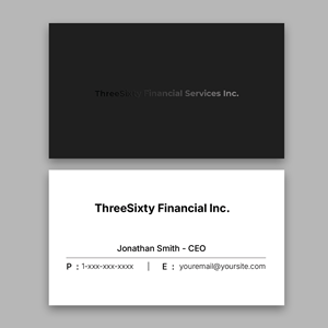 Business Card Design by Majed D for ThreeSixty Financial Advisory Inc. | Design: #35493237