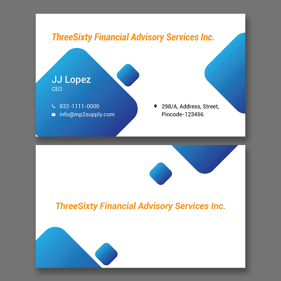 Business Card Design by YourLogoMaster for ThreeSixty Financial Advisory Inc. | Design #35468101