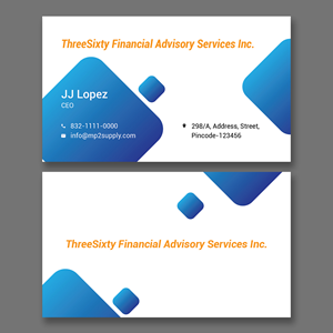 Visitenkarten-Design von YourLogoMaster für ThreeSixty Financial Advisory Inc. | Design: #35468101