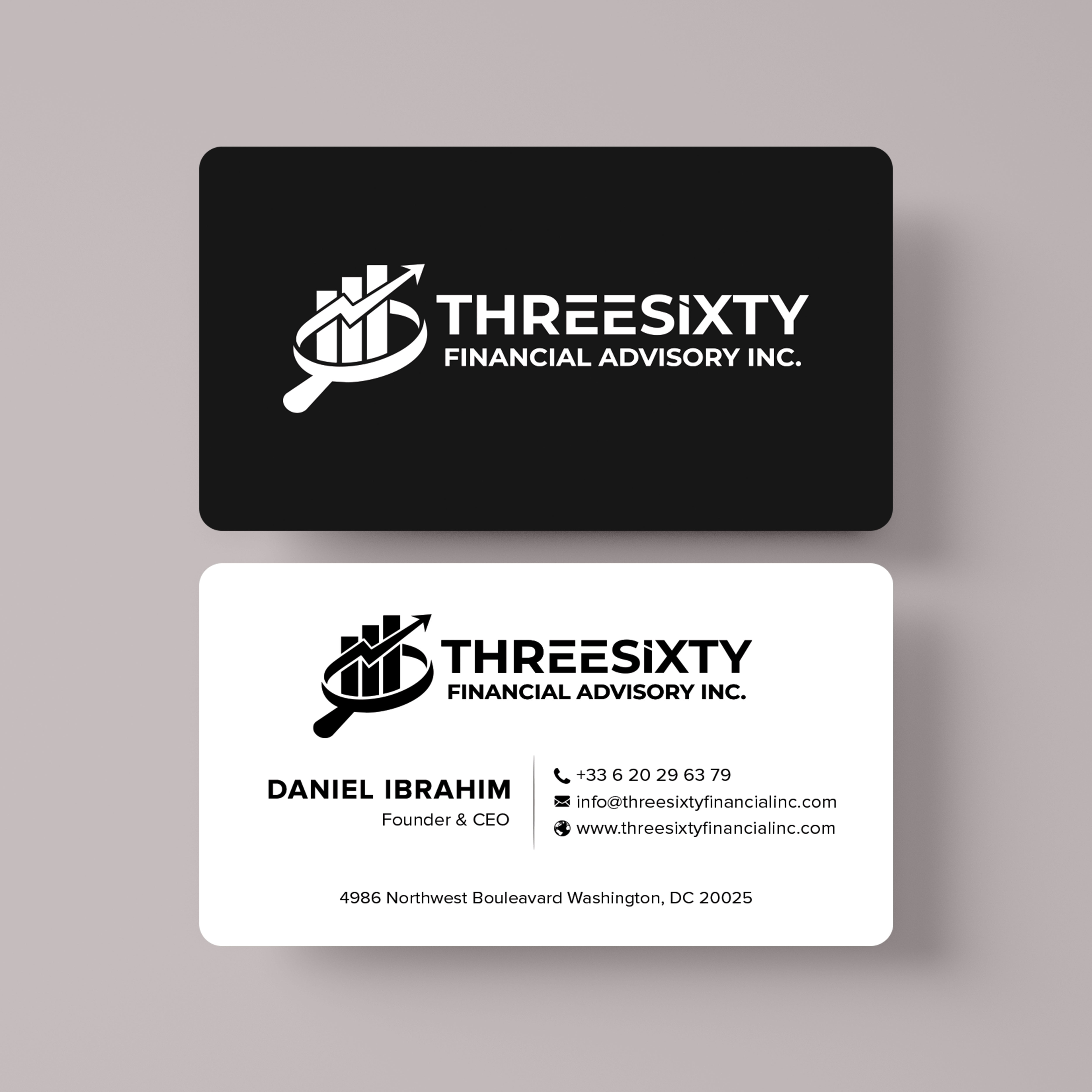 Business Card Design by Sabbir_2025 for ThreeSixty Financial Advisory Inc. | Design #35459165
