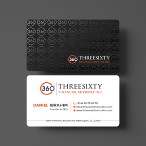 Business Card Design by Sabbir_2025 for ThreeSixty Financial Advisory Inc. | Design: #35459462
