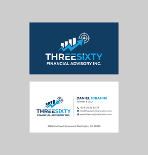 Business Card Design by Sabbir_2025 for ThreeSixty Financial Advisory Inc. | Design: #35483765