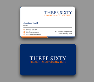 Business Card Design by designer1975 for ThreeSixty Financial Advisory Inc. | Design: #35491887