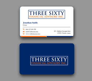 Business Card Design by designer1975 for ThreeSixty Financial Advisory Inc. | Design: #35491902