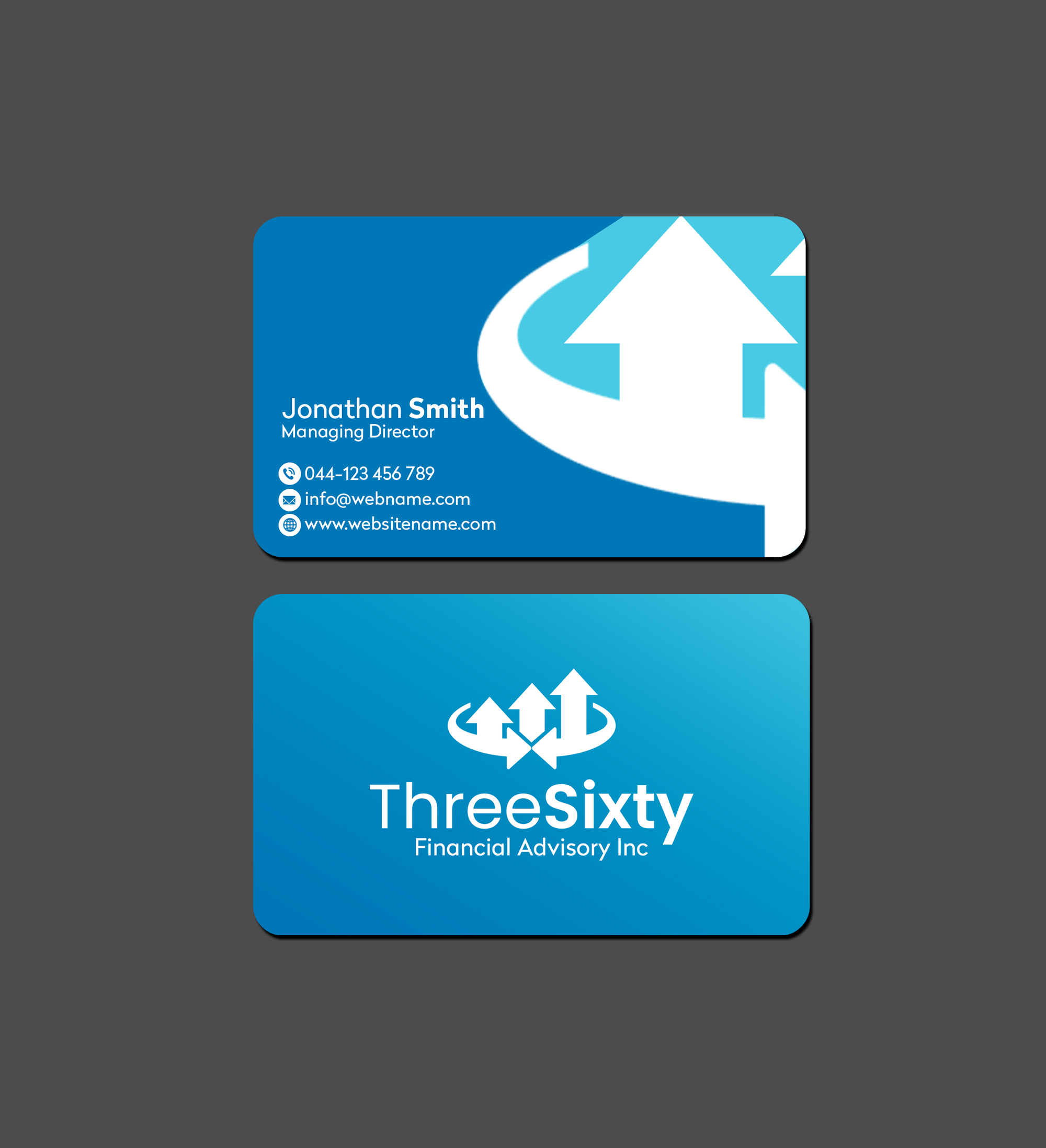 Business Card Design by Creations Box 2015 for ThreeSixty Financial Advisory Inc. | Design #35479089