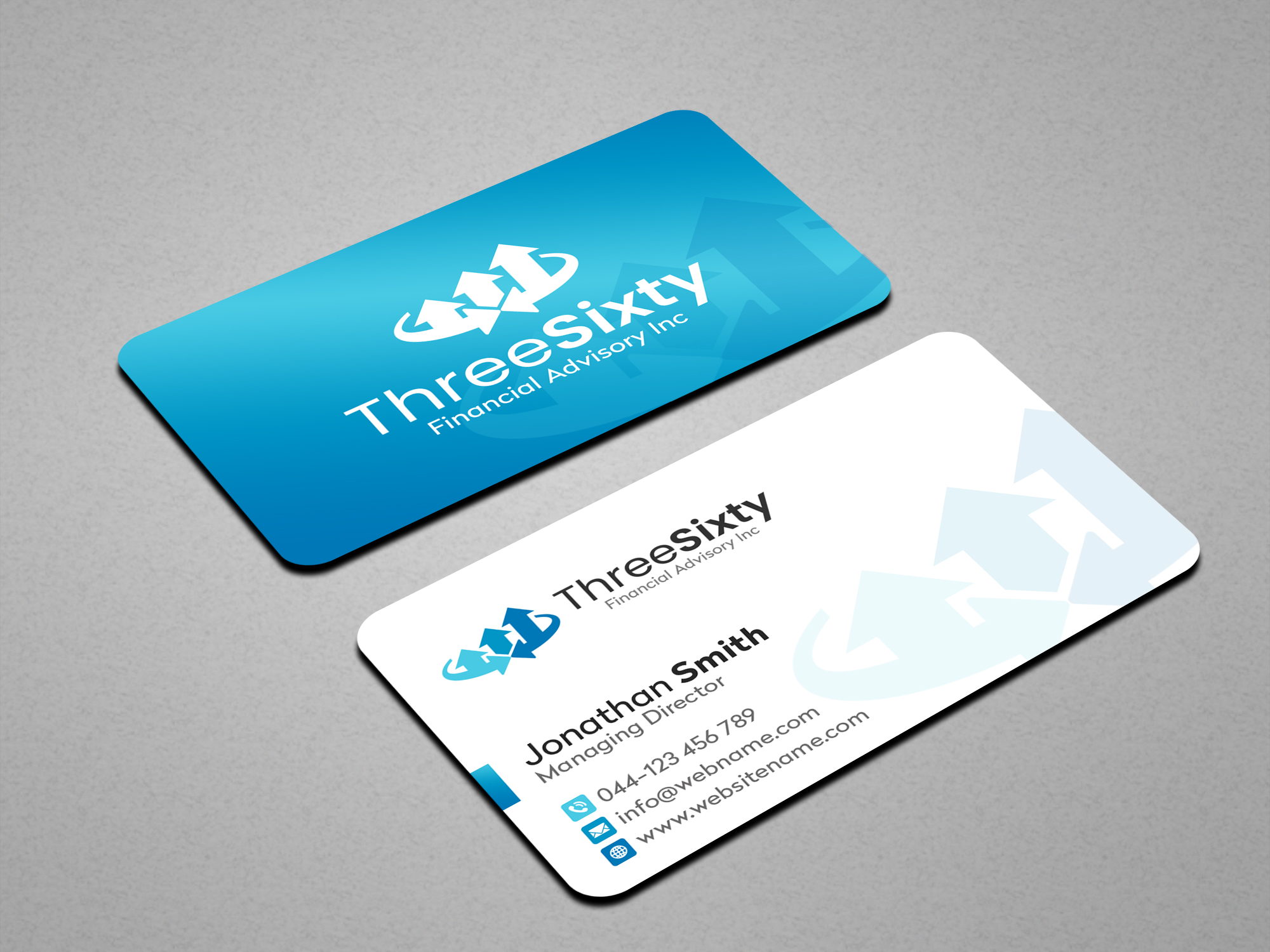 Business Card Design by Creations Box 2015 for ThreeSixty Financial Advisory Inc. | Design #35479090