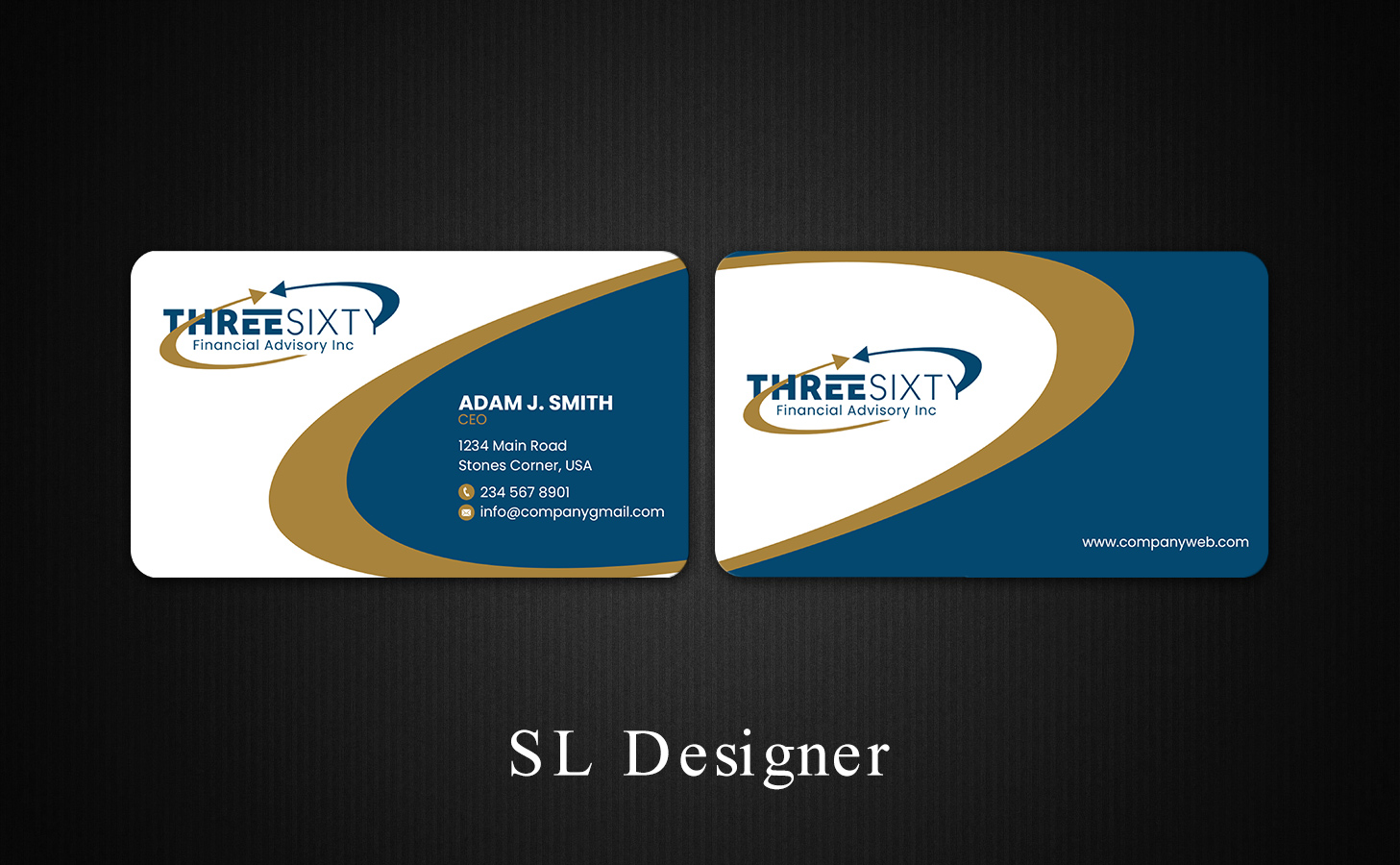 Business Card Design by SL Designer for ThreeSixty Financial Advisory Inc. | Design #35477169
