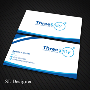 Visitenkarten-Design von SL Designer für ThreeSixty Financial Advisory Inc. | Design: #35477170