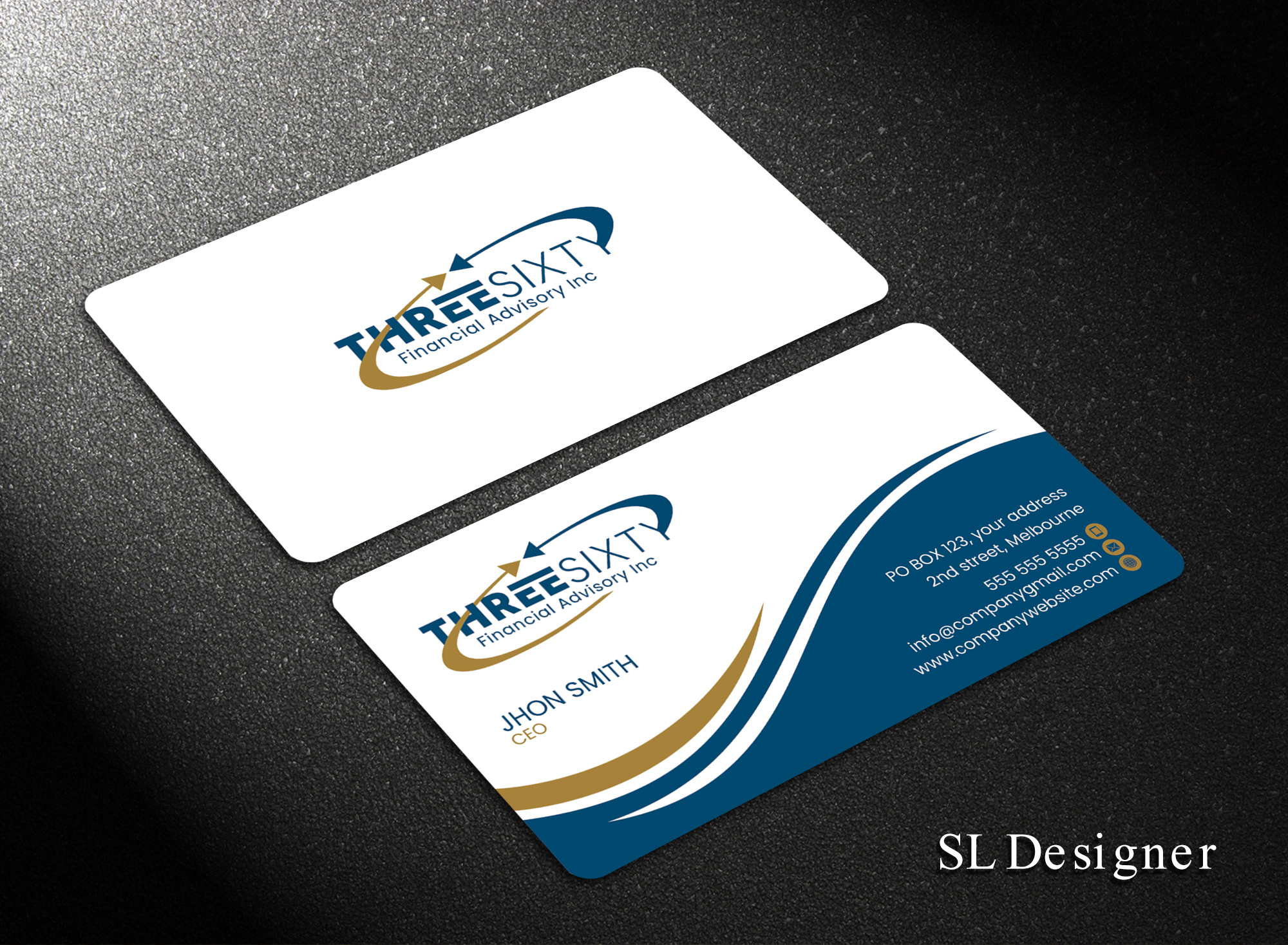 Business Card Design by SL Designer for ThreeSixty Financial Advisory Inc. | Design #35477171