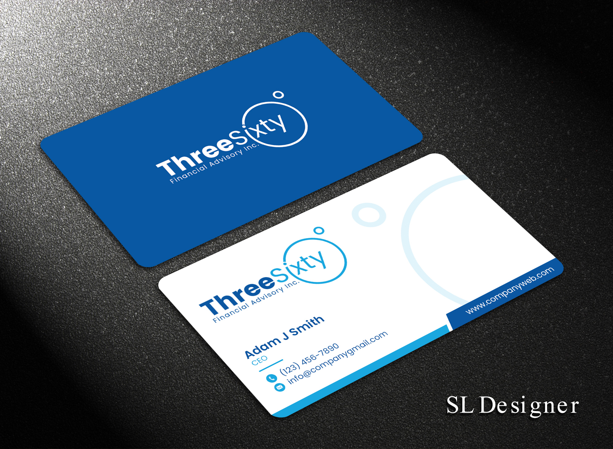 Business Card Design by SL Designer for ThreeSixty Financial Advisory Inc. | Design #35477173