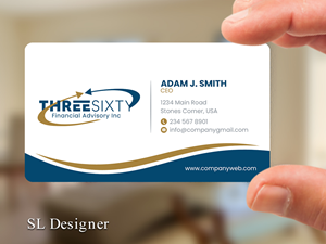Visitenkarten-Design von SL Designer für ThreeSixty Financial Advisory Inc. | Design: #35477174