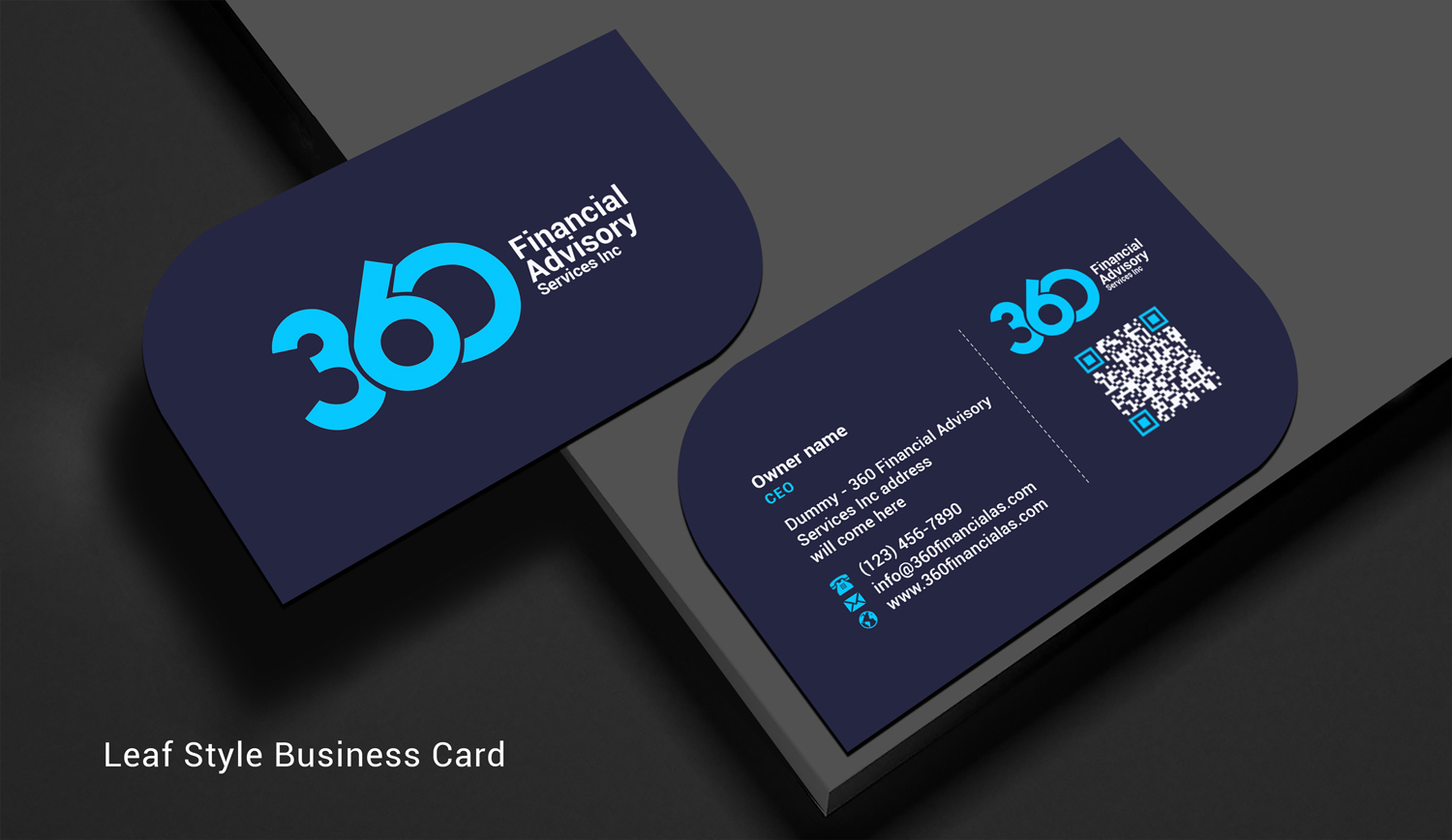 Business Card Design by Rajib Bhattacharya for ThreeSixty Financial Advisory Inc. | Design #35491979