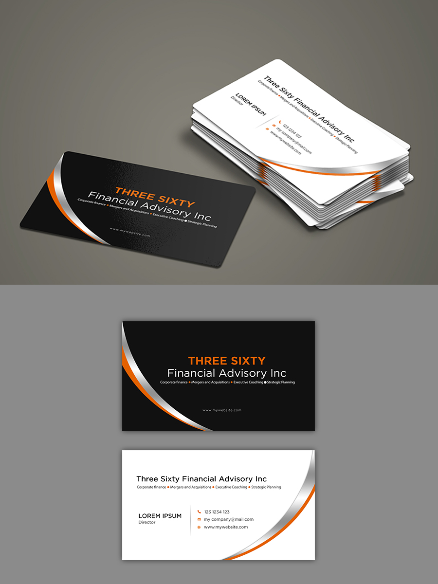 Business Card Design by n214008 for ThreeSixty Financial Advisory Inc. | Design #35460439