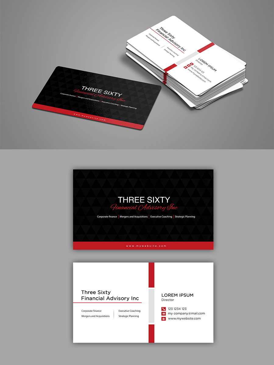 Design de Carte de Visite par n214008 pour ThreeSixty Financial Advisory Inc. | Design #35460640