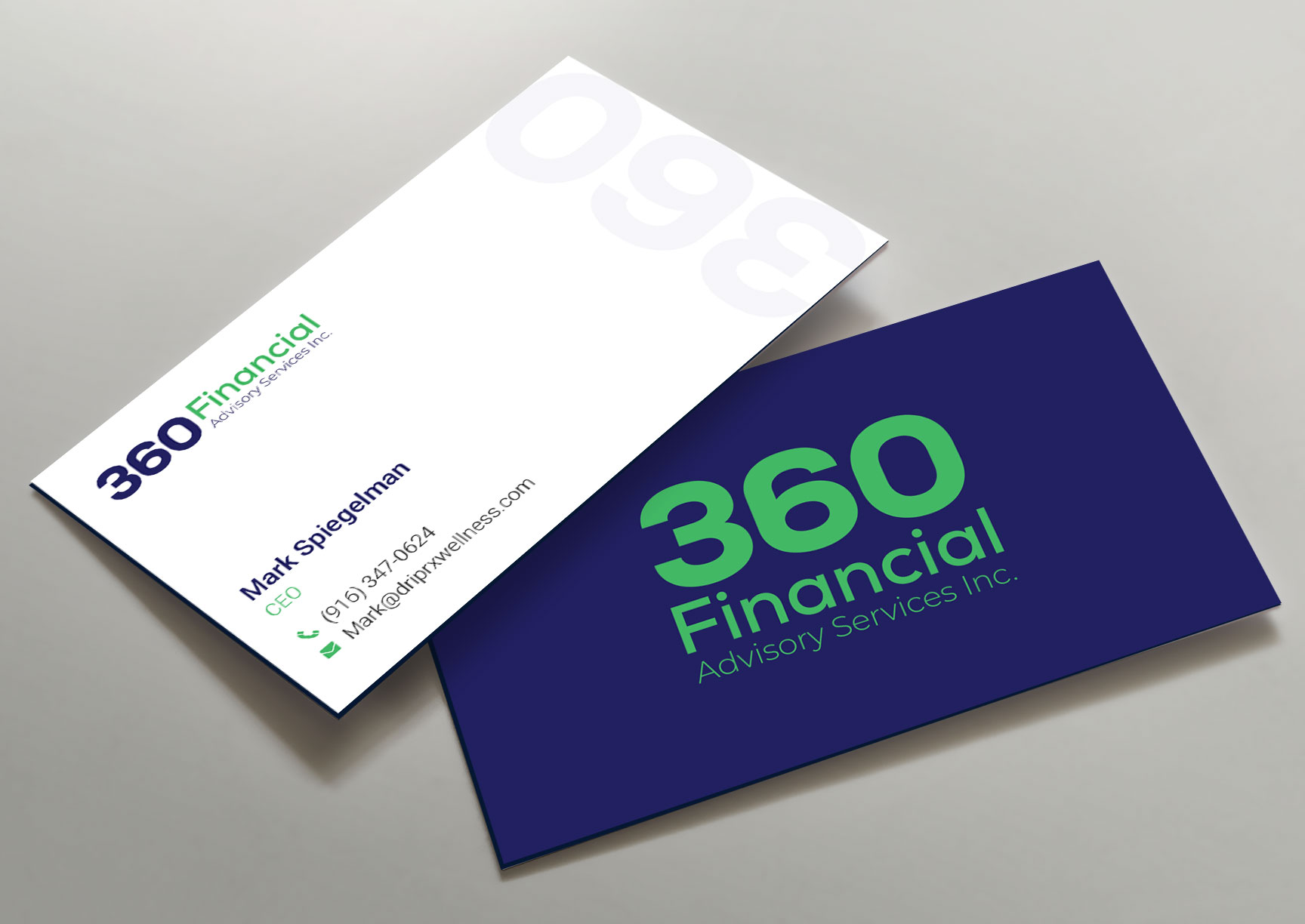 Diseño de Tarjeta de Presentación por Krishno para ThreeSixty Financial Advisory Inc. | Diseño #35452061