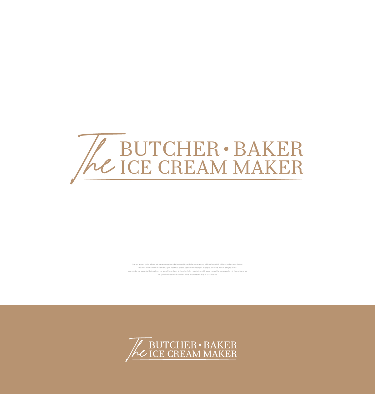 Diseño de Logo por apik. para The Butcher The Baker The Ice Cream Maker | Diseño #35456706