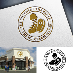 Diseño de Logo por John Mark Arts para The Butcher The Baker The Ice Cream Maker | Diseño: #35458931
