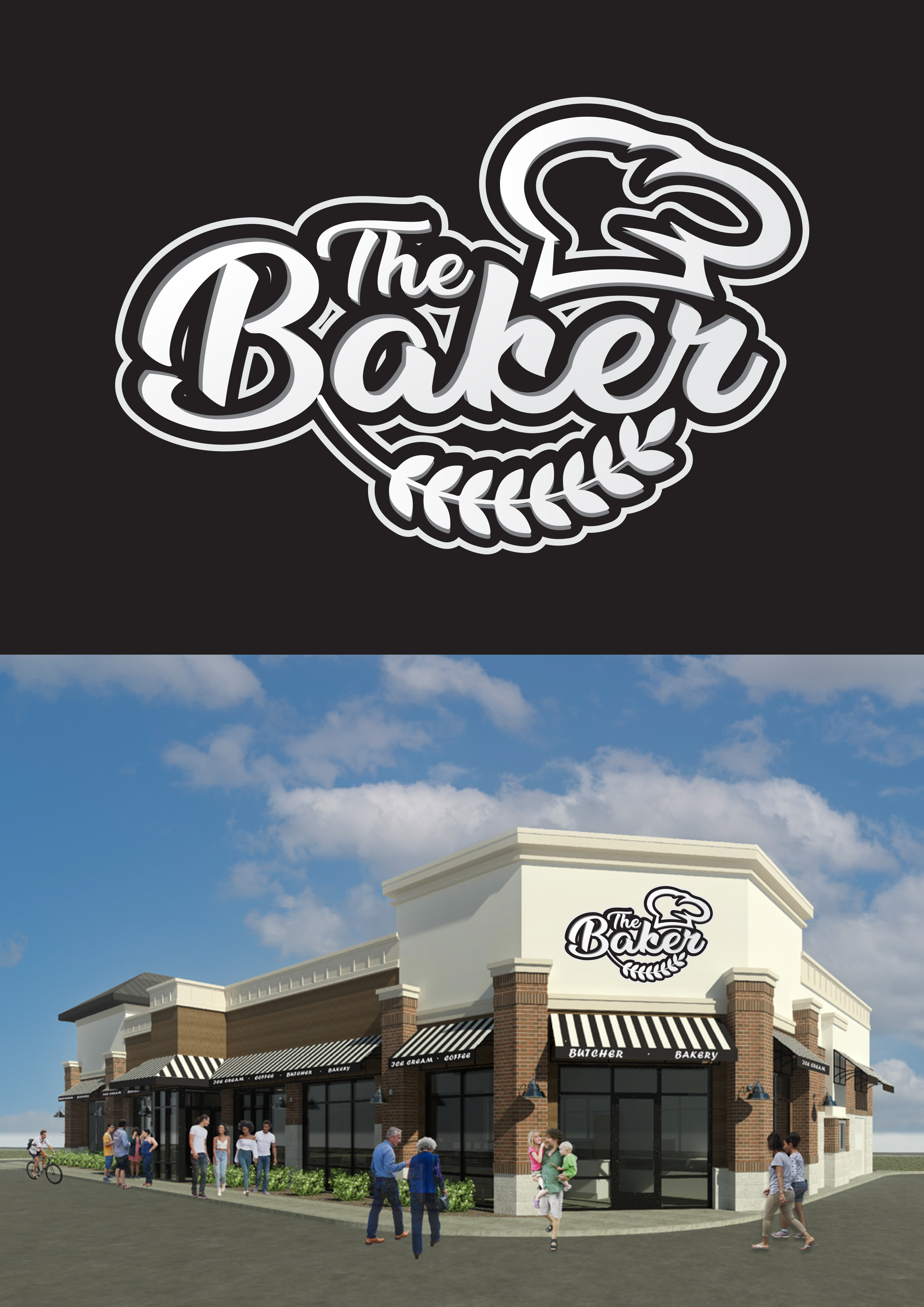 Logo Design by Designer Thamara for The Butcher The Baker The Ice Cream Maker | Design #35479120