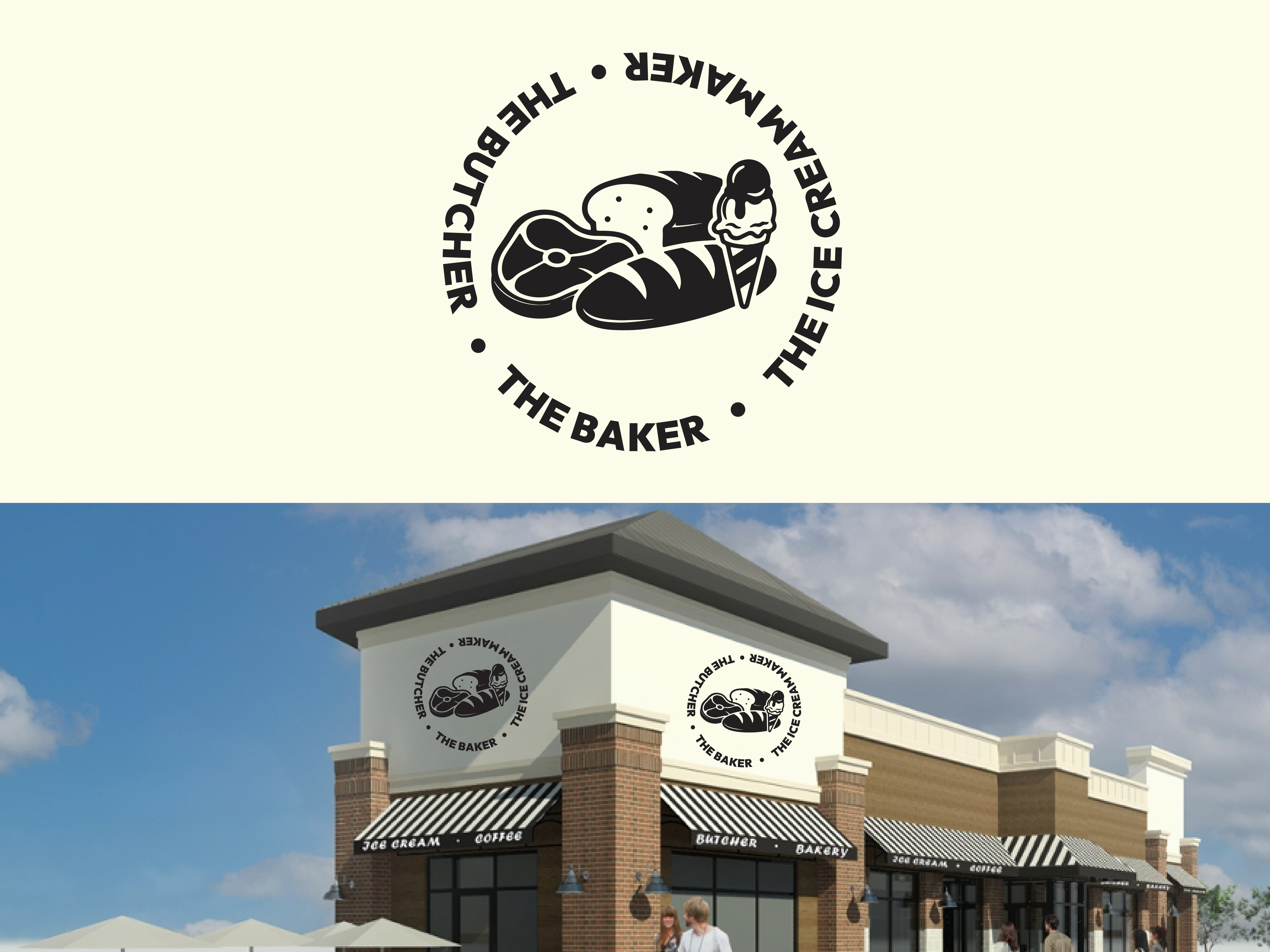 Diseño de Logo por Hasib3509 para The Butcher The Baker The Ice Cream Maker | Diseño #35455946