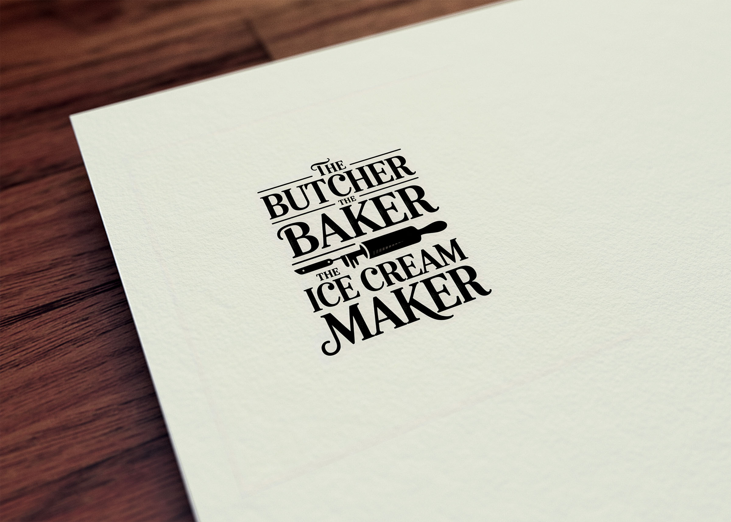 Diseño de Logo por Majesty Design  para The Butcher The Baker The Ice Cream Maker | Diseño #35466197