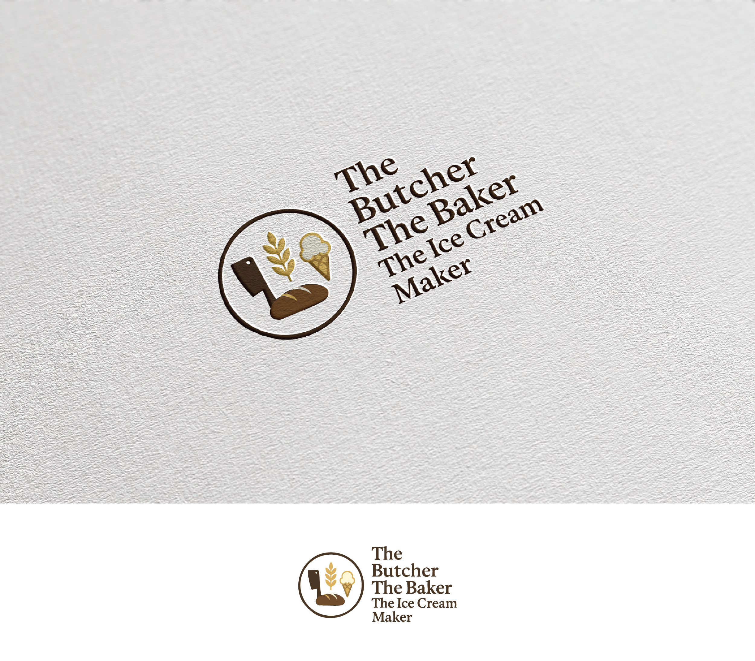 Diseño de Logo por Afsana_Hoque para The Butcher The Baker The Ice Cream Maker | Diseño #35457575