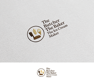 Diseño de Logo por Afsana_Hoque para The Butcher The Baker The Ice Cream Maker | Diseño: #35457575