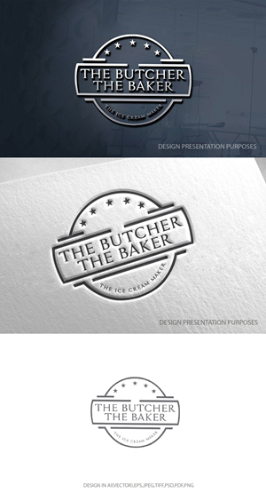 Diseño de Logo por zebronicgraphic para The Butcher The Baker The Ice Cream Maker | Diseño: #35460884