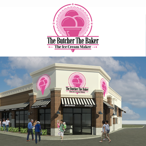 Diseño de Logo por Dennis Jackson Design para The Butcher The Baker The Ice Cream Maker | Diseño: #35456252