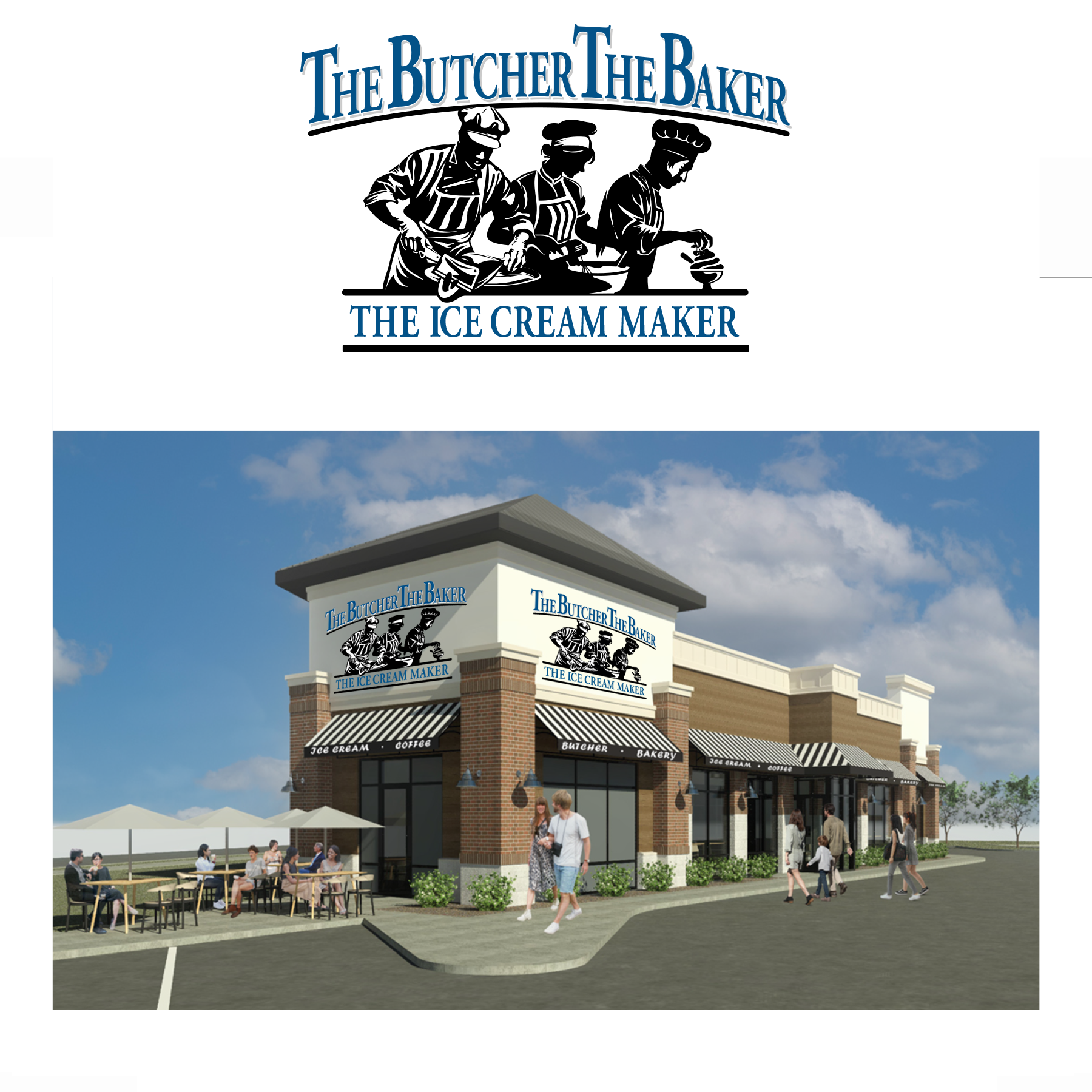 Diseño de Logo por Dennis Jackson Design para The Butcher The Baker The Ice Cream Maker | Diseño #35463232