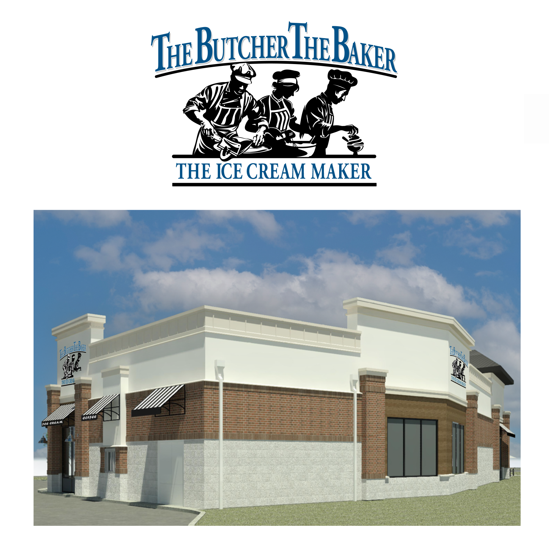 Diseño de Logo por Dennis Jackson Design para The Butcher The Baker The Ice Cream Maker | Diseño #35463584