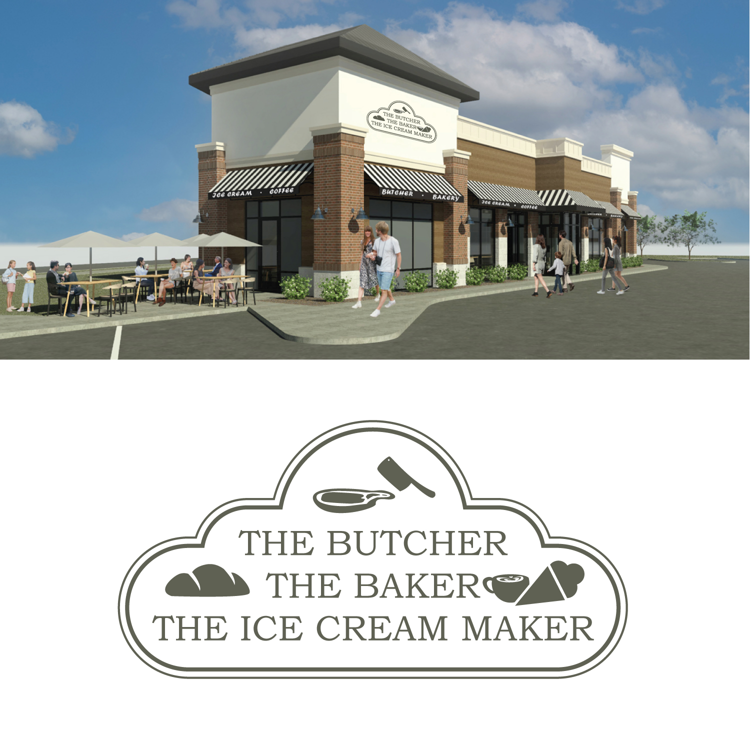 Logo Design by geni for The Butcher The Baker The Ice Cream Maker | Design #35478408
