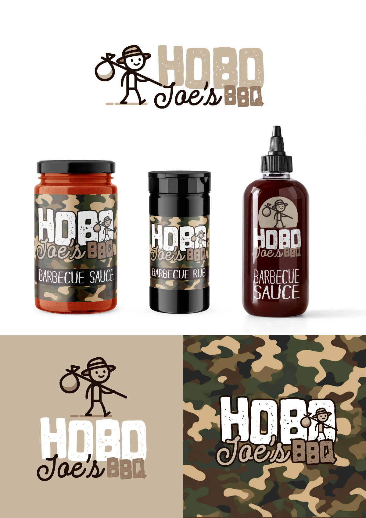 Logo Design by Sergio Coelho for Hobo Joes BBQ | Design #35461855