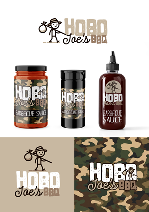 Logo Design by Sergio Coelho for Hobo Joes BBQ | Design: #35461855
