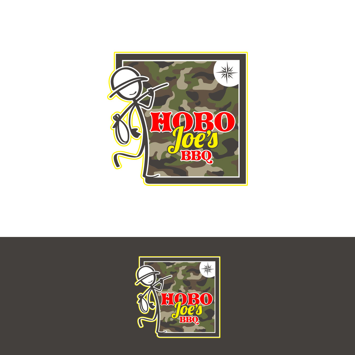 Logo Design by Alex Henry for Hobo Joes BBQ | Design #35461364