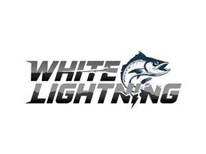 White Lightning Boat Name Logo 