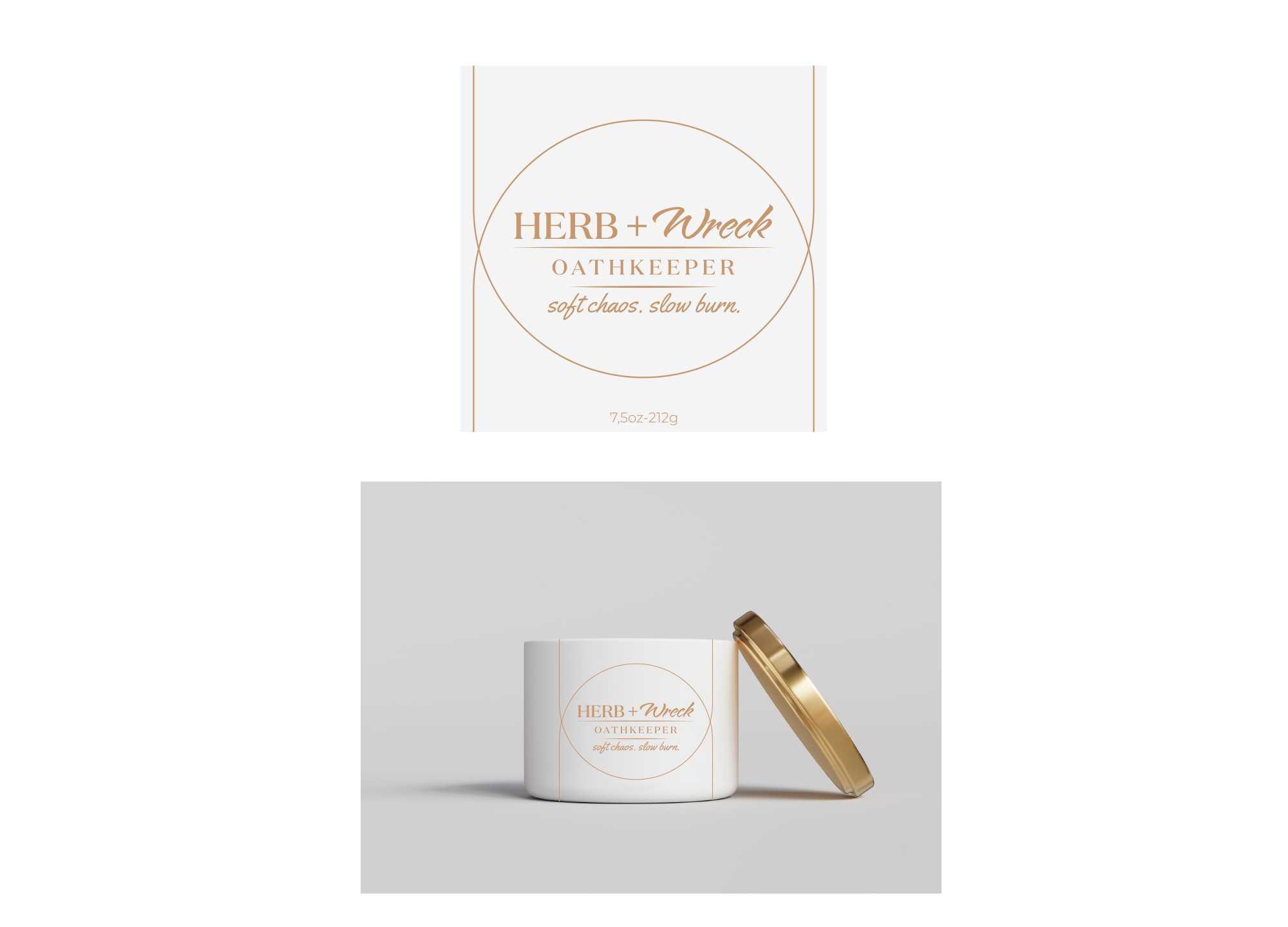 Etikett-Design von damakyjr für Herb + Wreck Candle Company | Design #35470926