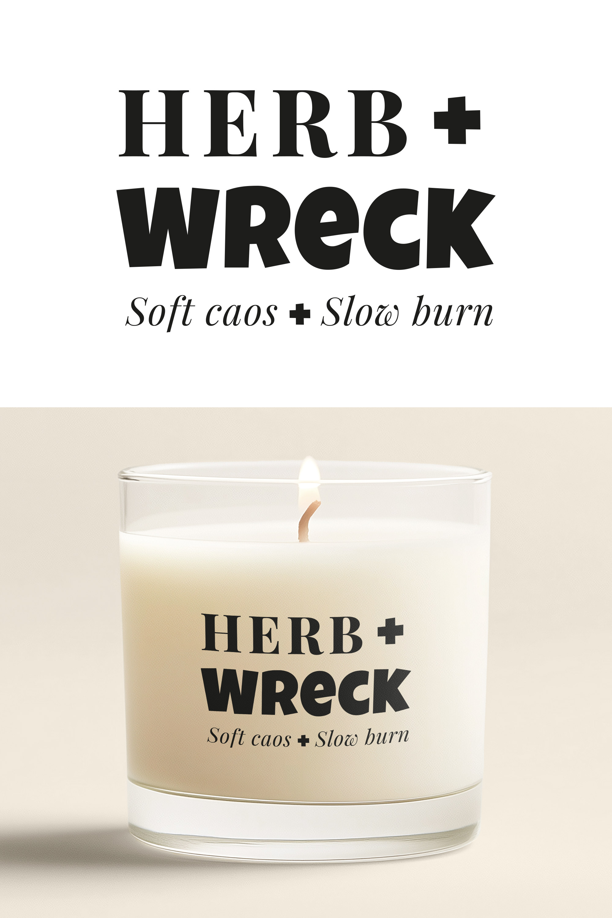 Label Design by CC Creative Design for Herb + Wreck Candle Company | Design #35484194