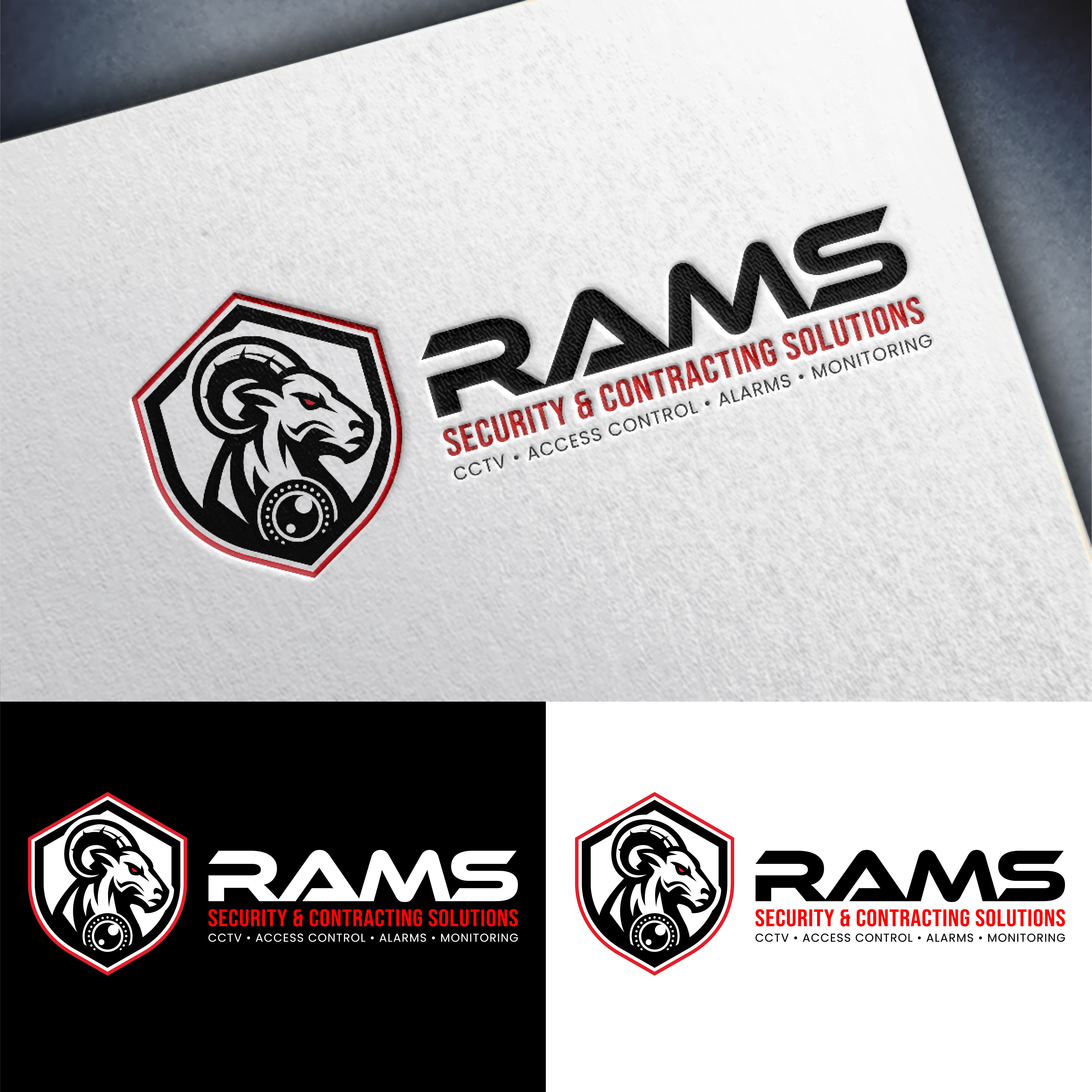 Logo Design by John Mark Arts for Rams Security Solutions | Design #35470116